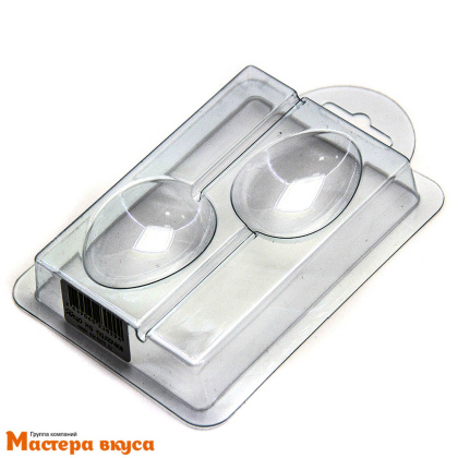 Форма для шоколада пластиковая ЯЙЦО гладкое на палочке, 2 ячейки по 48*38*16мм