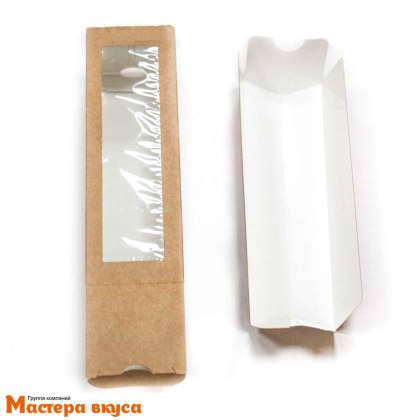 Упаковка для макаронс  6 шт, с окном 180*55*55 мм (крафт), ECO МВ 6