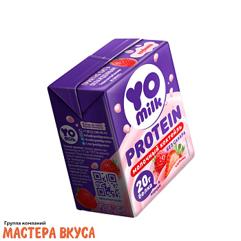 Коктейль молочный ультрапастеризованный "Yomilk Protein", КЛУБНИКА 1.5%, 200 мл