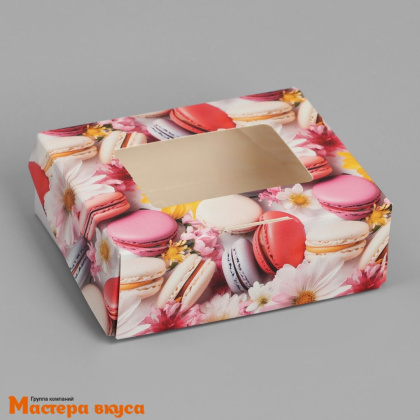 Упаковка для пряников и печенья с окном 100*80*35мм (Сладости) 