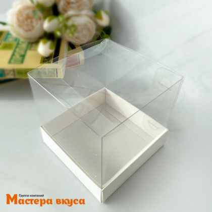 Упаковка для сладостей с прозрачной крышкой ПРЕМИУМ 100*100*100 мм