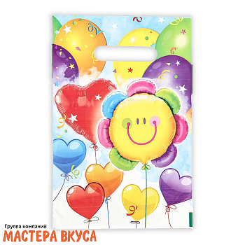 Пакет полиэтиленовый с вырубными ручками 200*300 мм, "Семицветик"