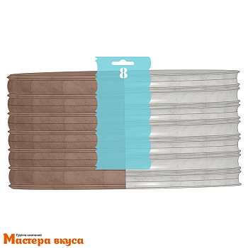 Шпатель-скребок  Фигурный ВОЛНЫ двухсторонний 20*10 см, (акрил) №8 