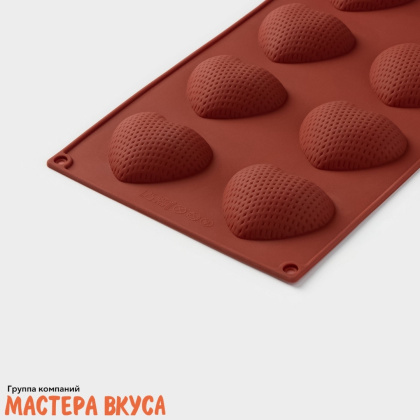 Форма силиконовая СЕРДЦЕ, (8 ячеек) 29*17*1,5 см