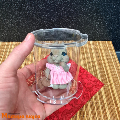 Тубус акриловый для шоколадных фигурок, d-80мм, h-100мм