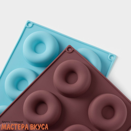 Форма силиконовая ПОНЧИК-САВАРЕН, (8 фигур) d~6см  h~2 см 