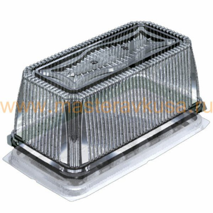 Контейнер прямоугольный,  246*118  h108 мм (комплект дно БЕЛОЕ/крышка), УК-200ВА