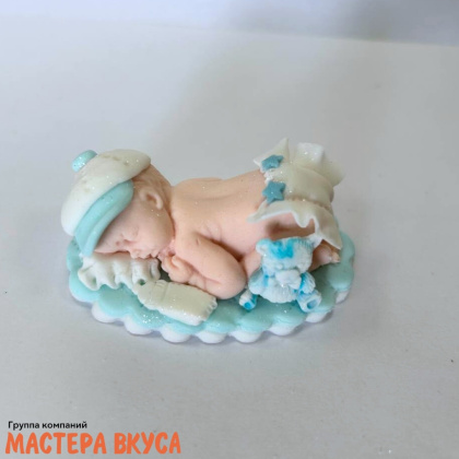 Сахарная фигурка МЛАДЕНЕЦ мальчик, длина ~6см