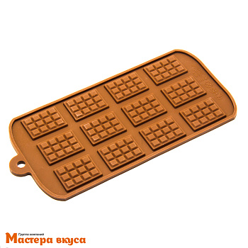Форма для шоколада силиконовая, плитка МИНИ, (12 ячеек) 21*11 см