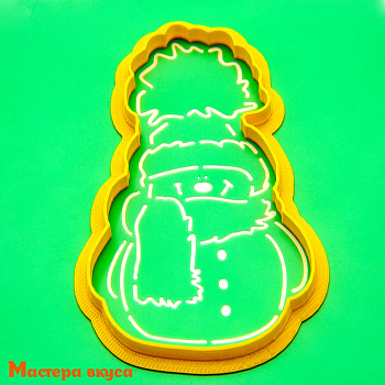 Вырубка пластик + трафарет  СНЕГОВИК