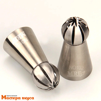 Насадка стальная СФЕРА №102 (Китайская роза), узкая прорезь, с центральным отверстием