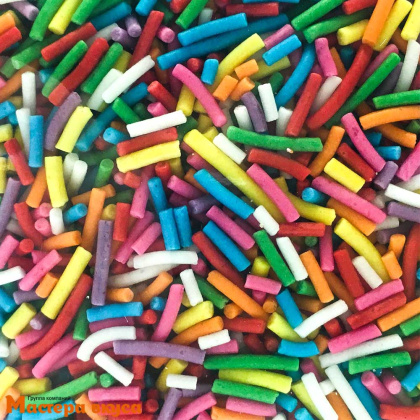 Посыпка Вермишель  микс №1 разноцветная яркая, 100гр (контейнер)