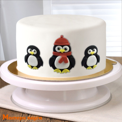 Набор вырубок пластик  ПИНГВИНЫ, ~7,5*5,5/~6,2*4,2 см, (набор 4 шт) 