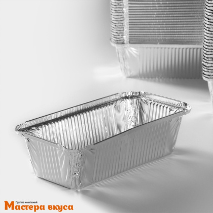Форма алюминевая одноразовая Прямоугольная 21,7*11,2 см h-5,4 см (900 мл) 
