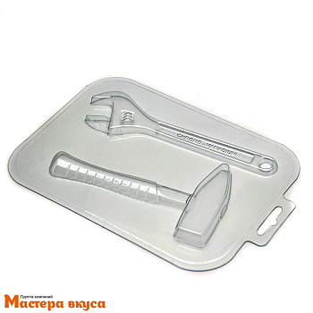 Форма для шоколада пластиковая ИНСТРУМЕНТЫ КЛЮЧ И МОЛОТОК