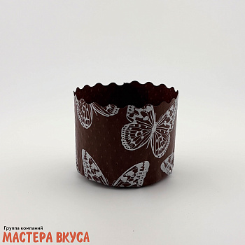 Форма бумажная для кулича ( 75г) d60*h45 мм БАБОЧКИ