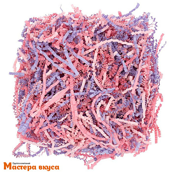 Бумажный наполнитель декоративный,  Микс ЛИЛОВО-РОЗОВЫЙ 605, 50гр