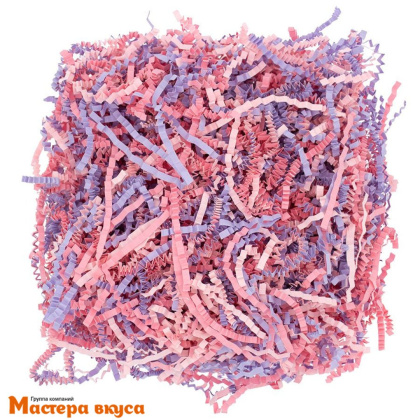 Бумажный наполнитель декоративный,  Микс ЛИЛОВО-РОЗОВЫЙ 605, 50гр