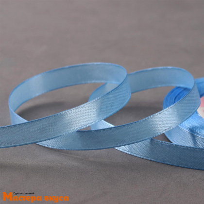 Лента атласная, ГОЛУБАЯ, 10мм, ~23м