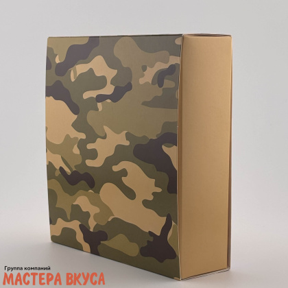 Упаковка для конфет  9 шт с обечайкой 137*137*37мм, "Камуфляж"