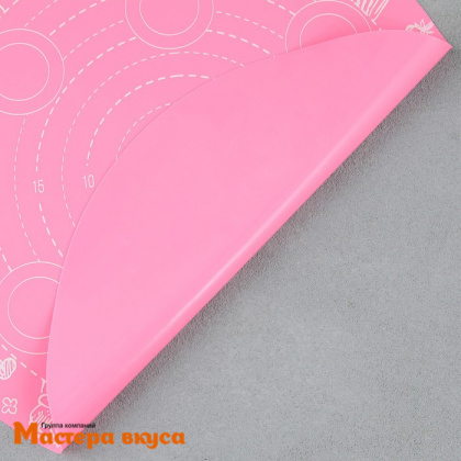 Коврик силиконовый с разметкой d-30 см, круглый "Для пирожных"