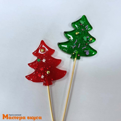 Карамель леденцовая на палочке ЕЛКА, h~5,5 см