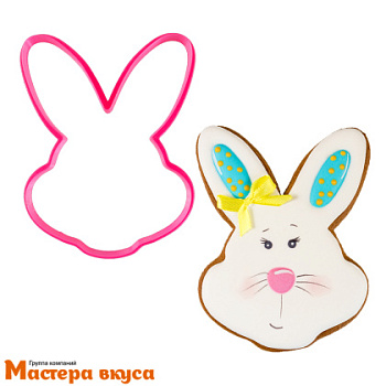 Вырубка пластик ЗАЯЦ (мордочка), 11*8 см