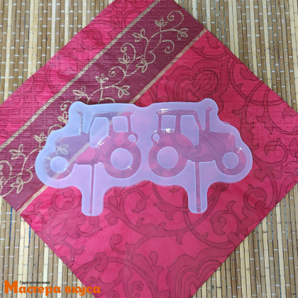 Форма для леденцов силиконовая ТРАКТОР, (2 ячейки) d 4,5,6,7 см