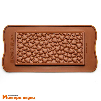 Форма для шоколада силиконовая Silikomart (изи-шок) LOVE CHOCO BAR (плитка), Силикомарт (Италия)