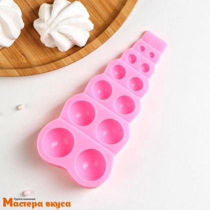 Молд силиконовый ПОЛУСФЕРЫ 14*7*2 см