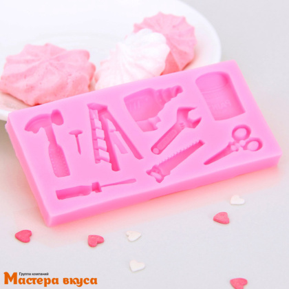 Молд силиконовый ИНСТРУМЕНТЫ 9в1,  ~11,2*5,4*1 см