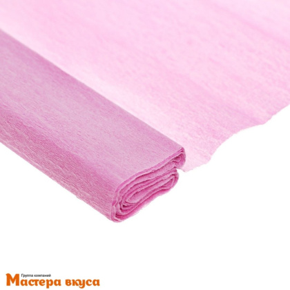 Бумага упаковочная гофрированная Розовая, 30 гр, ш-50см, 2м