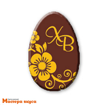 Форма-лист для шоколада Блисттершок с переводным рисунком ПАСХА ЯЙЦО ХВ, золото, 60 ячеек, лист 40*26 мм
