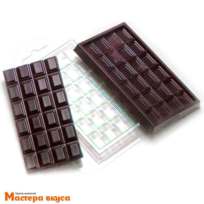 Форма для шоколада пластиковая, плитка ДВУСТОРОННЯЯ, 25/45