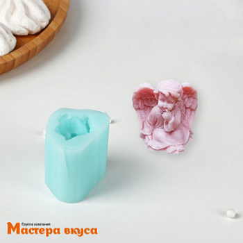 Молд силиконовый  3D АНГЕЛОЧЕК ЗАДУМАЛСЯ 3,6*2,7*3,7 см