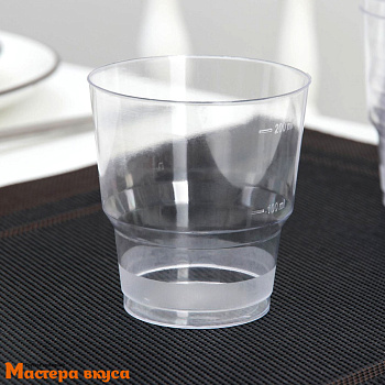 Креманка-стаканчик КРУГЛЫЙ "Кристалл", 200 мл, 75*50мм h80мм (пластик)