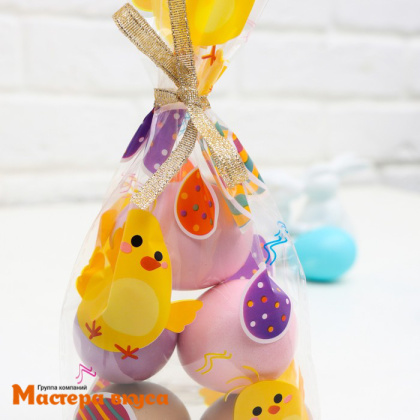 Пакет для сладостей 13*27 см, "Цыплята"