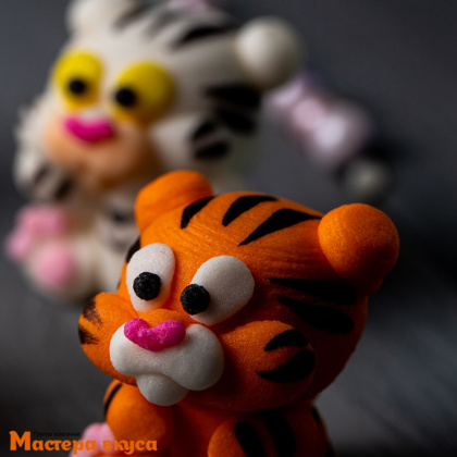 Сахарная фигурка ТИГРЯТА, цвет микс h-3,5см 