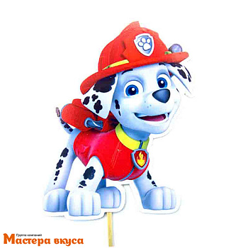 Топпер пластиковый мульт "Щенячий патруль. Маршал" 11*14 см  ©