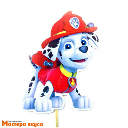 Топпер пластиковый мульт "Щенячий патруль. Маршал" 11*14 см  ©