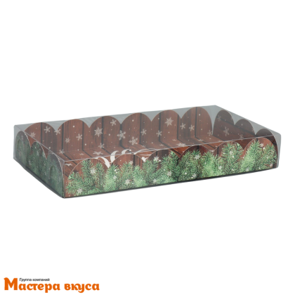 Упаковка для пряников и печенья с прозр. крышкой 210*105*30 мм  (С Новым Годом)