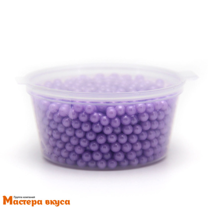 Посыпка Шарики сахарные Жемчуг ФИОЛЕТОВЫЙ перламутр (4мм), 50гр