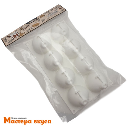 Форма силиконовая Dolce БОМБОЧКА объемная 3D, для муссовых десертов, (8 ячеек) 29,5*17.2*6 см