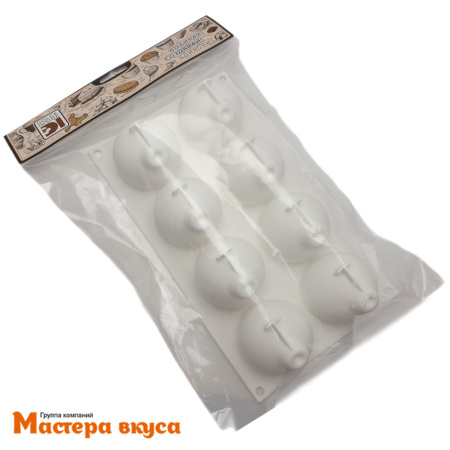 Форма силиконовая Dolce БОМБОЧКА объемная 3D, для муссовых десертов, (8 ячеек) 29,5*17.2*6 см