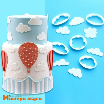 Набор вырубок пластик ОБЛАКА (набор 5 шт)