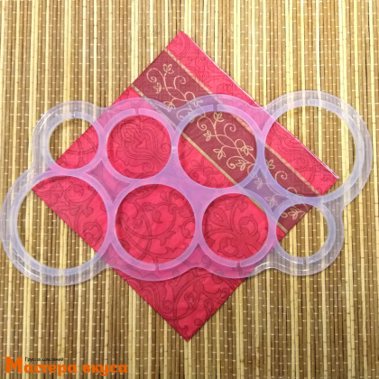 Форма для леденцов силиконовая КРУГИ-БЕЗ ДНА, (8 ячеек), d~7~6~5~4см