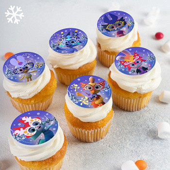 Фотопечать Цветняшки, для капкейков, №52