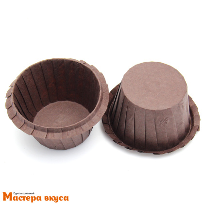 Форма бумажная Маффин 50*45мм, Коричневая (100 шт)