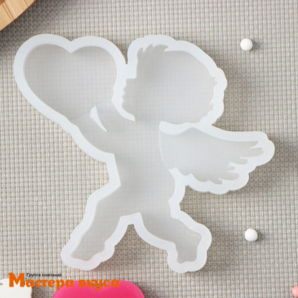 Молд силиконовый АНГЕЛ С СЕРДЦЕМ 9*8 см