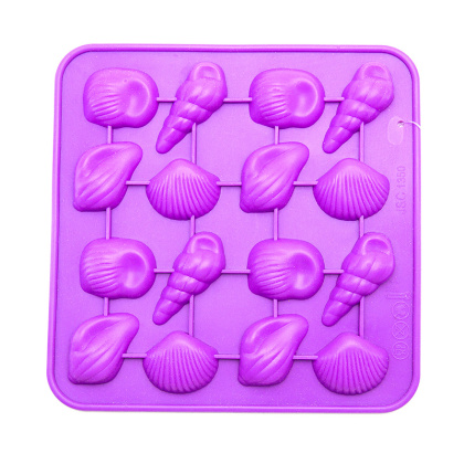 Форма для шоколада силиконовая  РАКУШКИ, (16 ячеек) 17,3*17,3 см